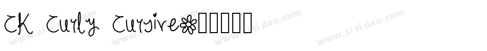 CK Curly Cursive字体转换
